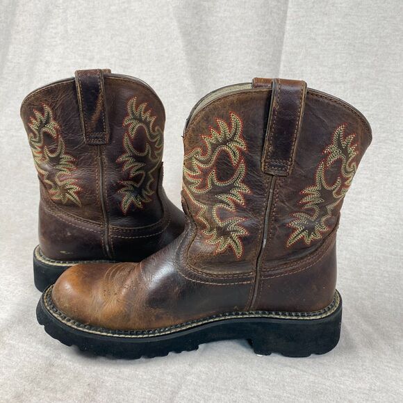 Ariat Womens Fatbaby Heritage Western Boots Size 8.5B Leather Cowboy Country - Picture 2 of 9